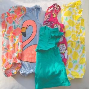 Lot of Cat & Jack Baby Girl Rompers 3-6 Months
